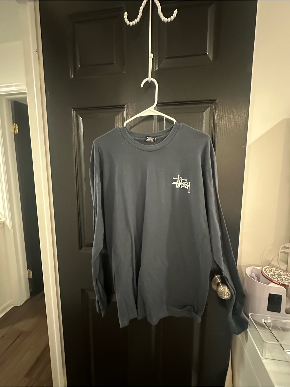 Men's Long-Sleeve Crewneck Shirt - Navy